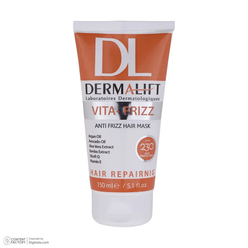 ماسک مو درمالیفت مدل VITA-FRIZZ مناسب برای موهای وزدار حجم 150 میلی لیتر - تصویر 2