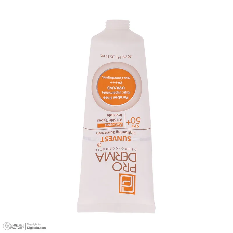 کرم ضدآفتاب پرودرما مدل SUNVEST 50، حجم 40 میلی‌لیتر - تصویر 6
