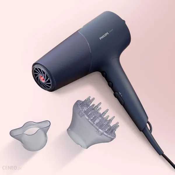 سشوار حرفهای 2300 وات فیلیپس مدل BHD510، موتور DC، وزن 330 گرم، المنت سرامیک تورمالین، دارای سری دیسپانسر، متمرکزکننده باریک با ویژگی صافکنندگی، با قابلیت فناوری تولید یون - تصویر 4