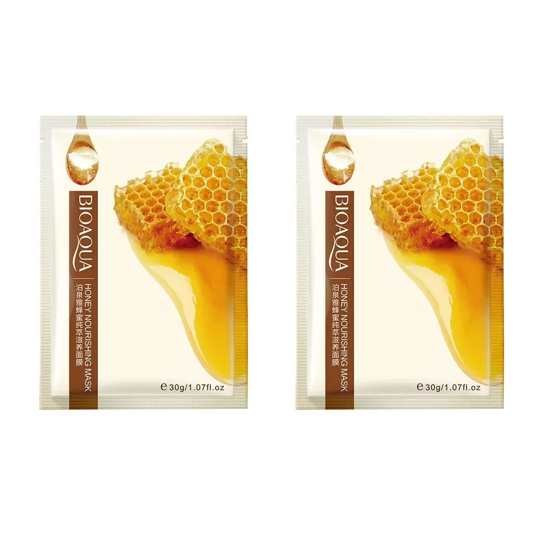 ماسک صورت بایو آکوا مدل Honey وزن 30 گرم بسته 2 عددی - تصویر 2