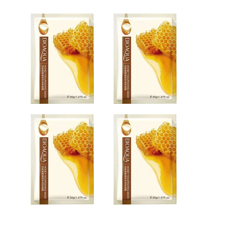 ماسک صورت بایو آکوا مدل Honey وزن 30 گرم بسته 4 عددی - تصویر 2