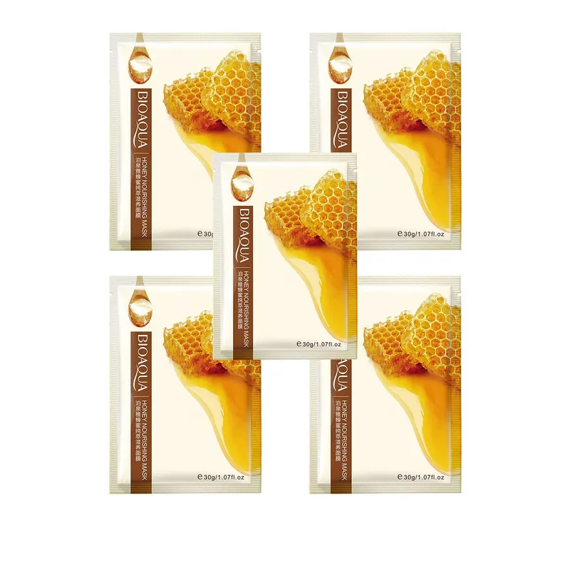 ماسک صورت بایو آکوا مدل Honey وزن 30 گرم بسته 5 عددی - تصویر 2
