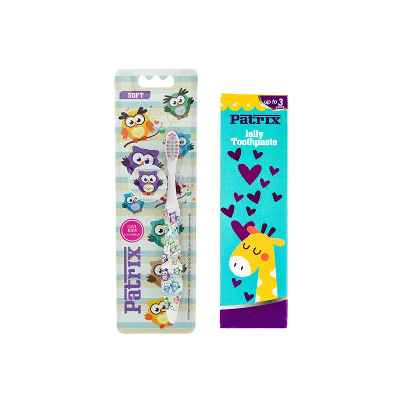 خمیر دندان کودک پاتریکس مدل Giraffe حجم 45 میلی لیتر به همراه مسواک پاتریکس مدل OWL با برس نرم - تصویر 2