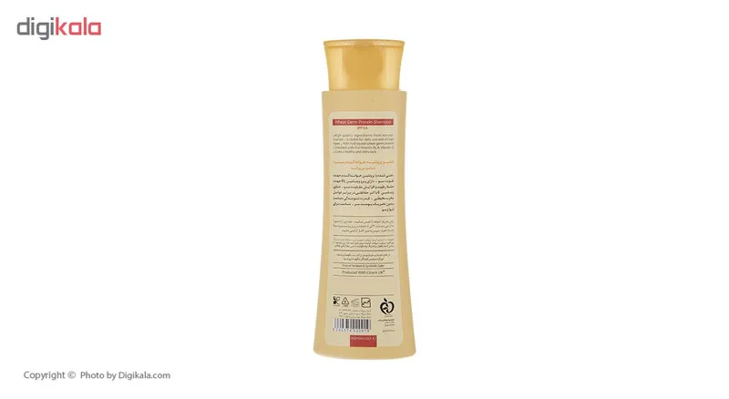 شامپو تقویت‌کننده مو سینره مخصوص انواع مو، حجم 250 میلی‌لیتر مدل Wheat Germ، حاوی ویتامین‌های E و B5 با عصاره پروتئین جوانه گندم - تصویر 4