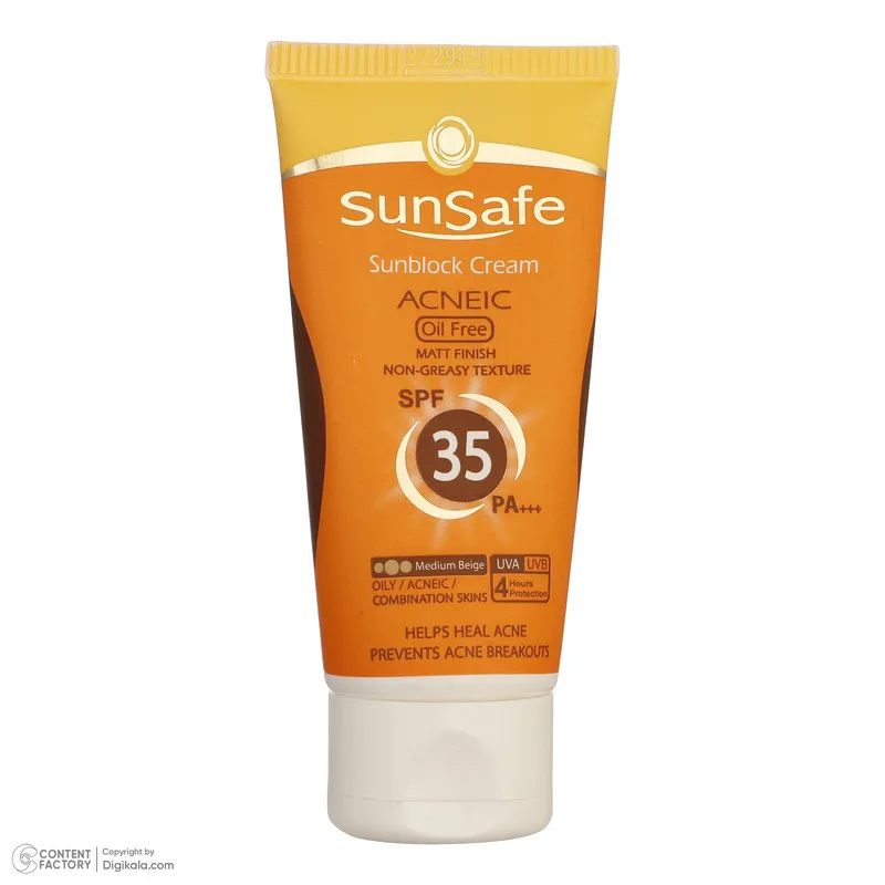 کرم ضد آفتاب رنگی سان سیف SPF 35 مدل 01 مناسب برای پوست چرب وزن 50 گرم - تصویر 3