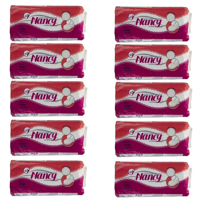 نوار بهداشتی نانسی مدل Wings Large بسته 10 عددی - تصویر 2