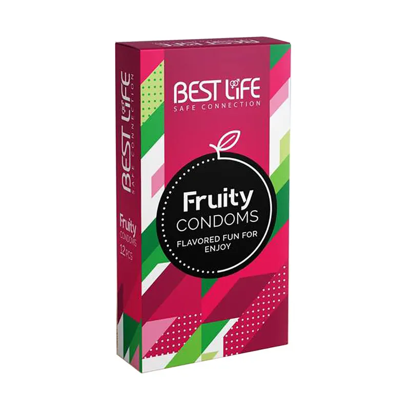 کاندوم بست لایف مدل Fruity بسته 12 عددی