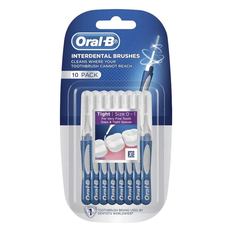 مسواک بین دندانی اورال-بی مدل Interdental بسته 10 عددی - تصویر 3