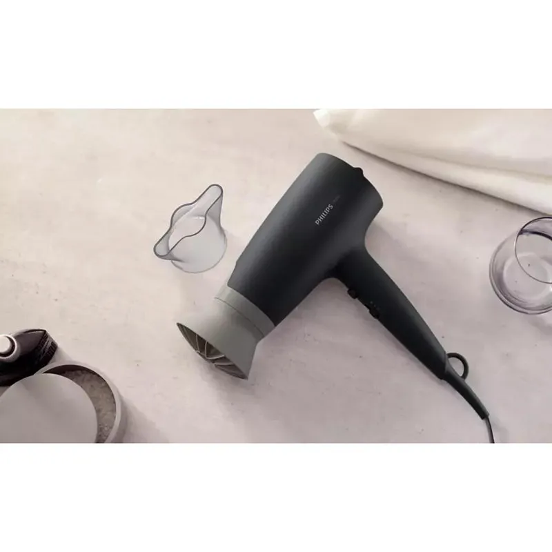 سشوار حرفه‌ای 2100 وات فیلیپس مدل BHD351، موتور DC، وزن 500 گرم، المنت سرامیک، دارای سری متمرکز‌کننده باریک با ویژگی صاف‌کنندگی، حجم‌دهندگی، با قابلیت باد سرد - تصویر 6