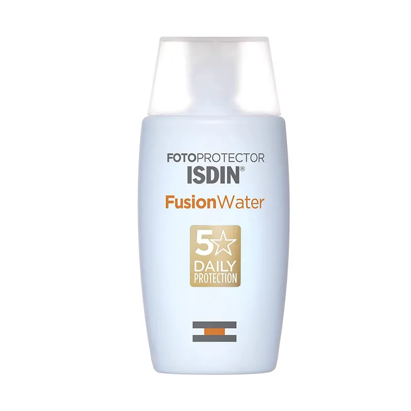 کرم ضدآفتاب بیرنگ ایزدین SPF50 مدل Fusion Water 5 Daily مناسب انواع پوست، حجم 50 میلیلیتر