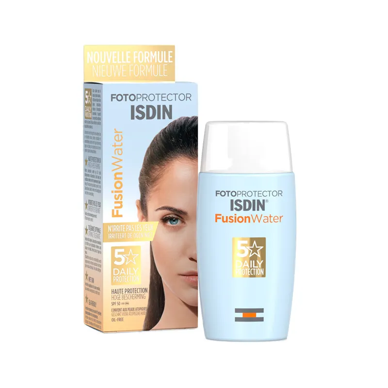 کرم ضدآفتاب بیرنگ ایزدین SPF50 مدل Fusion Water 5 Daily مناسب انواع پوست، حجم 50 میلیلیتر - تصویر 2