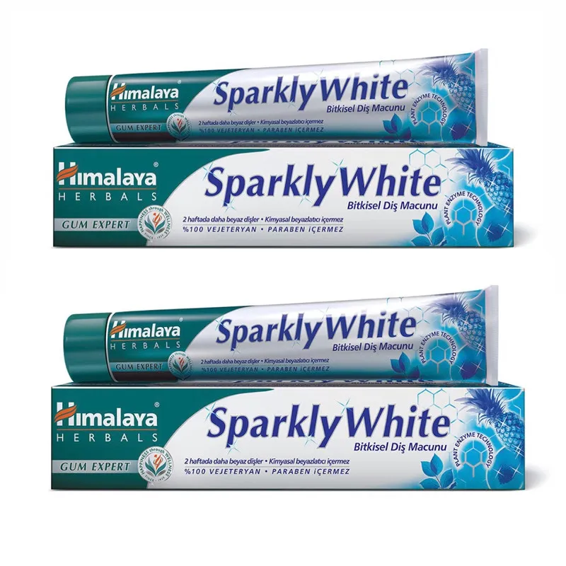 خمیردندان هیمالیا مدل sparkly حجم 100 میلی لیتر مجموعه دو عددی - تصویر 2