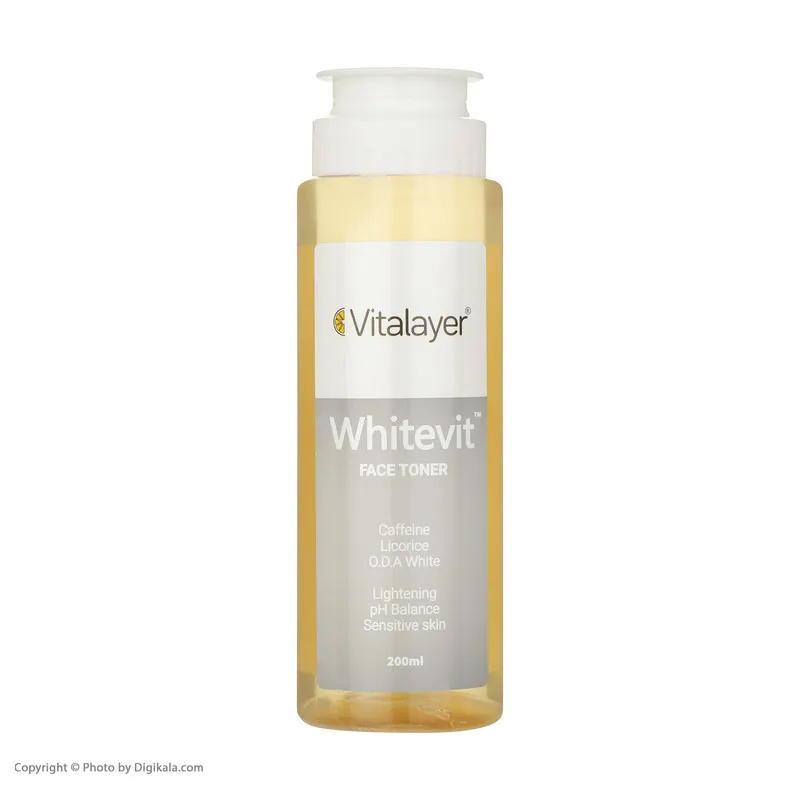 تونر پاک کننده صورت ویتالیر مدل whitevit حجم 200 میلی لیتر - تصویر 2