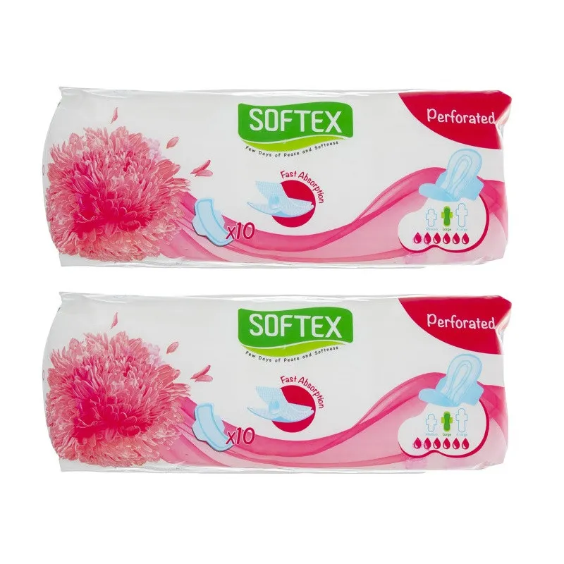 نوار بهداشتی سافتکس مدل Perfarated مجموعه 2 عددی