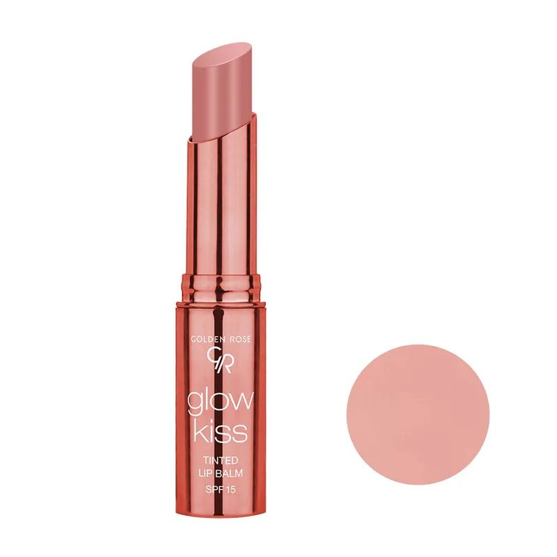 بالم لب تینت گلدن رز مدل TINTED شماره 01 بافت نرم و سبک، حاوی ویتامین E و عصاره، محافظت SPF 15، رطوبترسانی قوی، ماندگاری بالا و نمای نسبتا براق - تصویر 2
