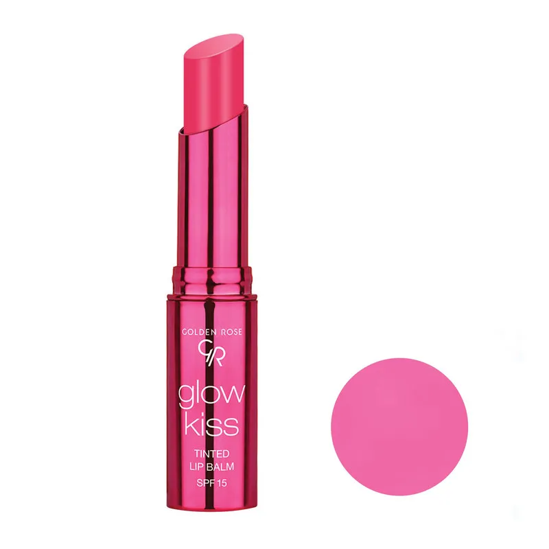 بالم لب ماتیکی گلدن رز مدل TINTED شماره 03 بافت نرم و سبک، محافظت SPF 15، حاوی ویتامین E و هیالورونیک اسید، مرطوب‌کننده و ضد خشکی، ماندگاری بالا و نمای نهایی براق - تصویر 2