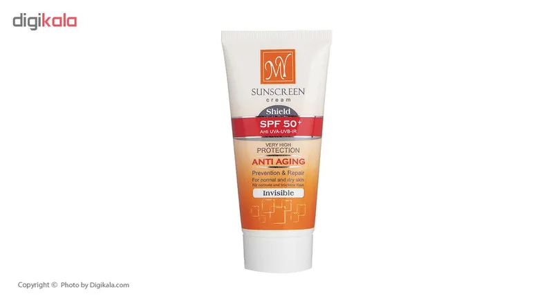 کرم ضد آفتاب رنگی و ضد چروک شیلد +مای SPF50 بژ روشن - تصویر 2