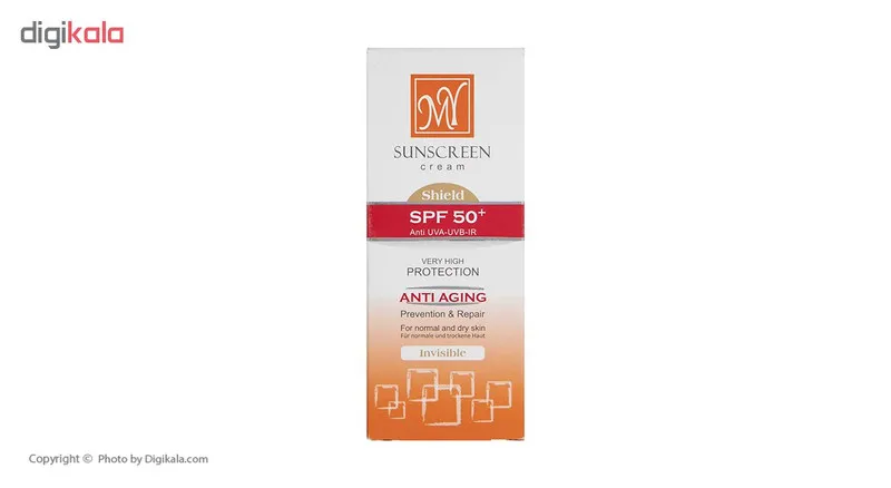 کرم ضد آفتاب رنگی و ضد چروک شیلد +مای SPF50 بژ روشن - تصویر 3