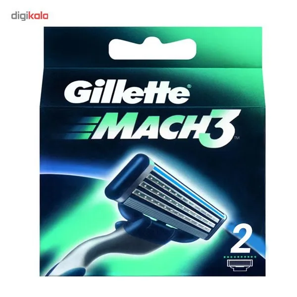 تیغ یدک ‏ژیلت مدل Mach 3 بسته 2 عددی - تصویر 2