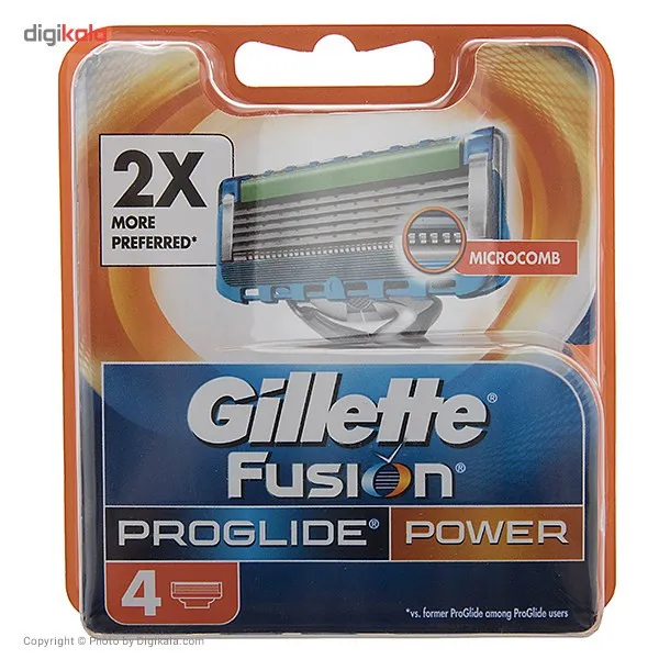 تیغ یدک ژیلت مدل Fusion Proglide Power بسته 4 عددی - تصویر 2