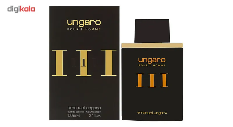ادو تویلت مردانه امانویل اونگارو مدل Ungaro pour L'Homme III حجم 100 میلی لیتر - تصویر 3