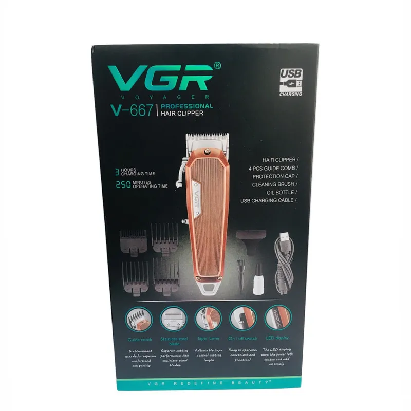 ماشین اصلاح موی سر و صورت وی جی آر مدل V-667 - تصویر 6