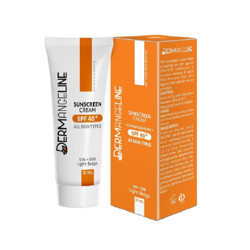 کرم ضد آفتاب رنگی درمنجلین مدل Light Beige SPF 40 مناسب انواع پوست حجم 30 میلی لیتر     - تصویر 2
