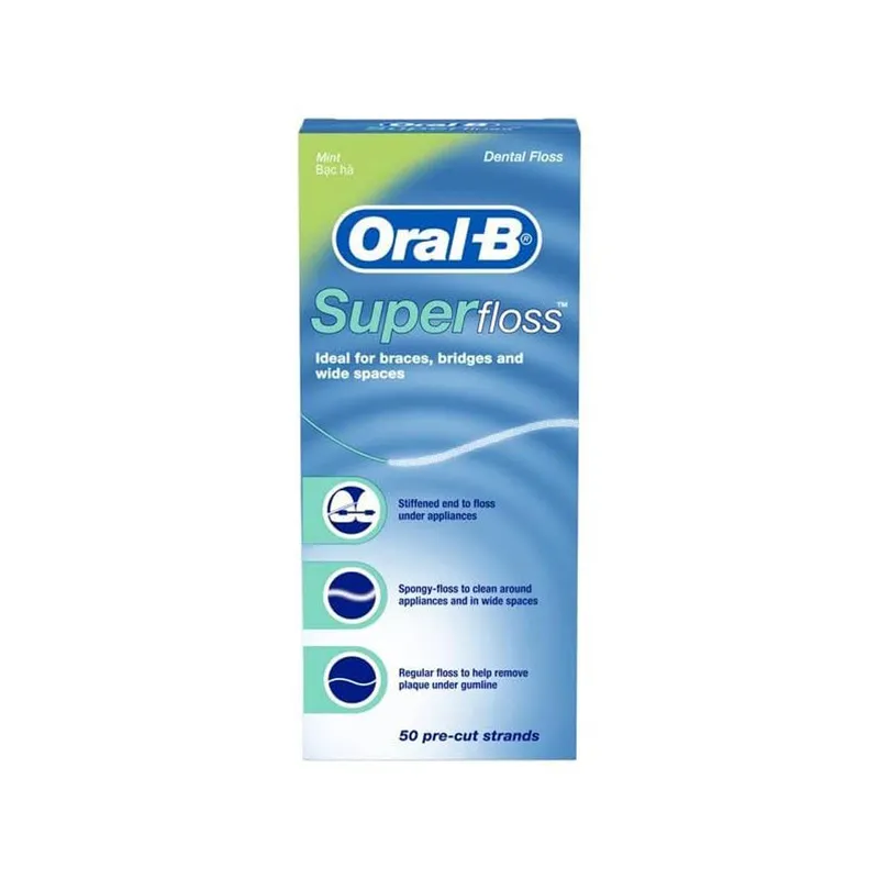 نخ دندان اورال-بی مدل مدل Super floss Mint - تصویر 5