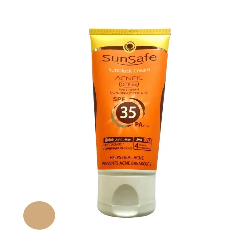 کرم ضدآفتاب و آنتیآکنه رنگی سانسیف مدل SPF35، مناسب پوستهای چرب، حجم 50 میلیلیتر - تصویر 2