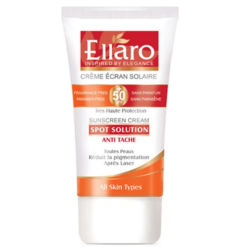 کرم ضد آفتاب و ضد لک بدون رنگ الارو SPF50 مدل Spot Solution محافظ UVA ،UVB، مناسب انواع پوست تحت لیسانس حجم 40 میلی‌لیتر - تصویر 4