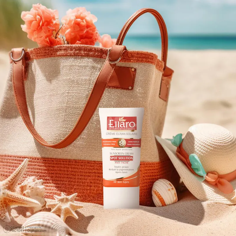 کرم ضد آفتاب و ضد لک بدون رنگ الارو SPF50 مدل Spot Solution محافظ UVA ،UVB، مناسب انواع پوست تحت لیسانس حجم 40 میلی‌لیتر - تصویر 5