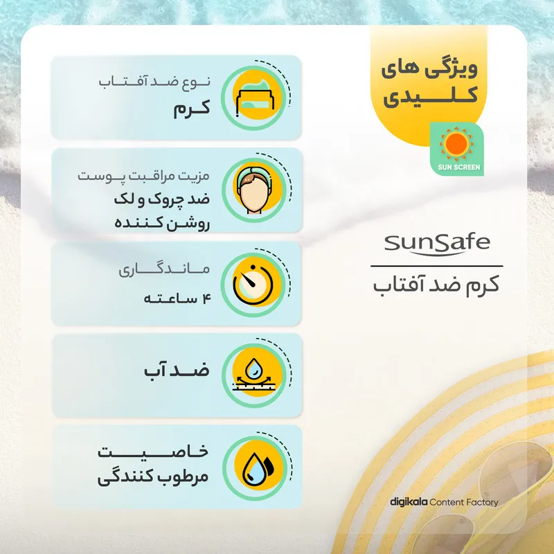 کرم ضدآفتاب روشن کننده سان‌سیف - تصویر 4