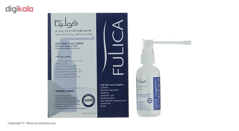 لوسیون تقویت کننده و ضد ریزش مو آقایان فولیکا مدل Multiple Action مناسب انواع مو حجم 75 میلی لیتر - تصویر 2