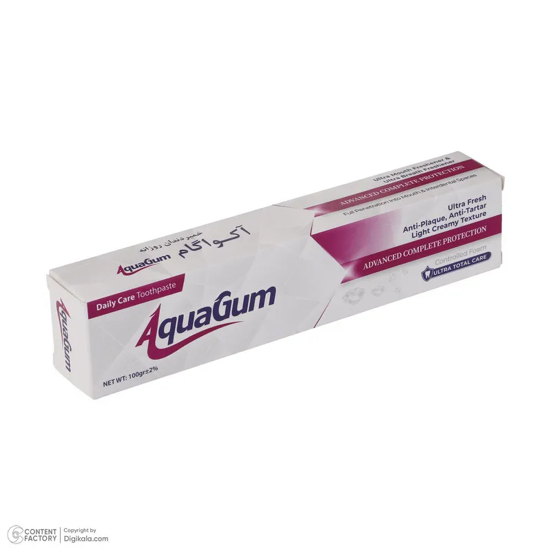 خمیر دندان آکواگام  مدل ULTRA TOTAL CARE وزن 100 گرم - تصویر 4