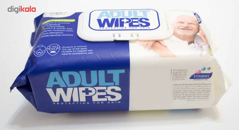 دستمال مرطوب دافی مدل Adult Wipes بسته 100 عددی - تصویر 3