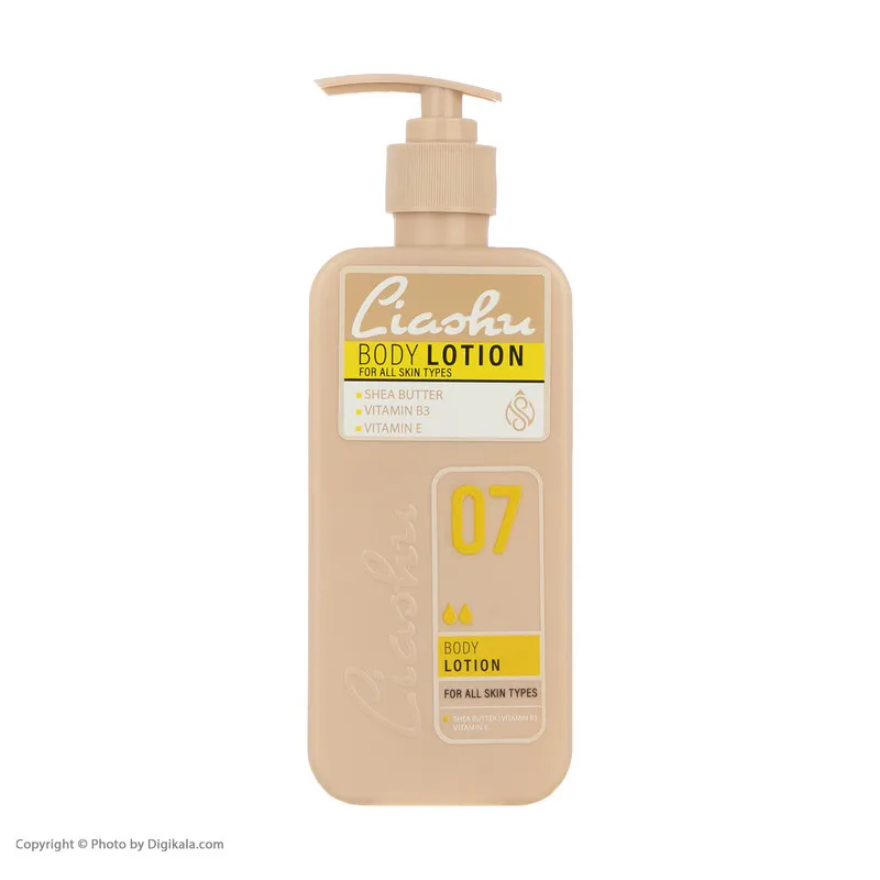 لوسیون بدن نرمکننده و آبرسان لیاشو مدل Shea Butter حجم 330 میلیلیتر مناسب انواع پوست، حاوی ویتامین B3 و E، روغن آرگان، فاقد پارابن، تسکیندهنده و ترمیمکننده پوست بعد از حمام - تصویر 4