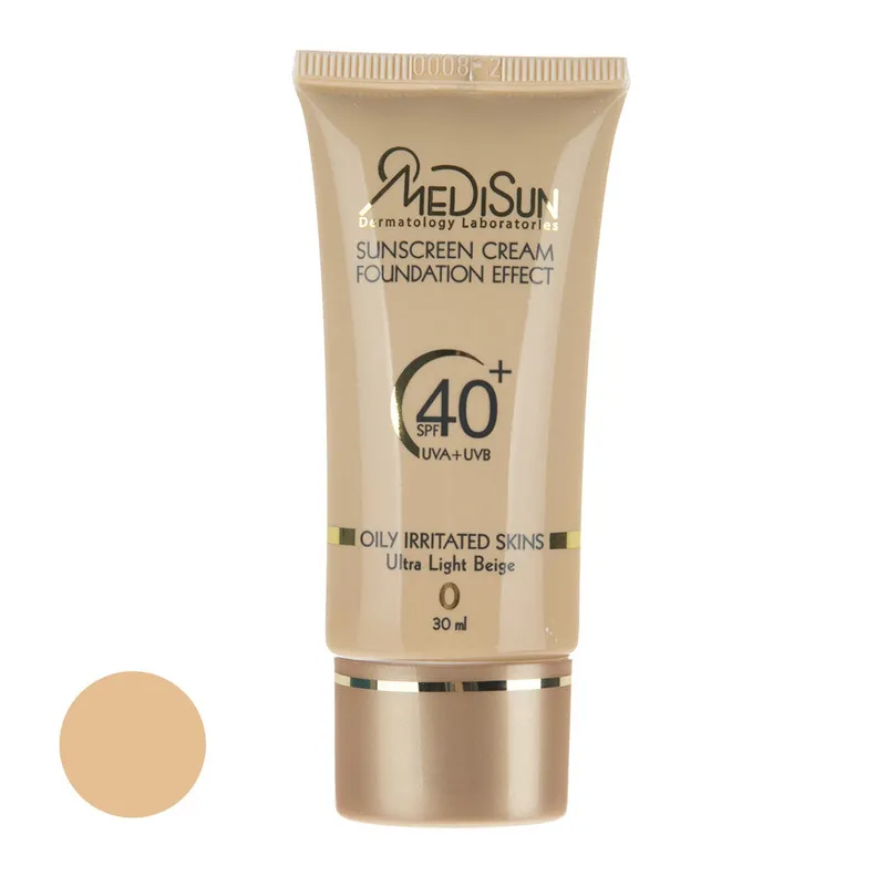 کرم ضد آفتاب رنگی مدیسان مدل Ultra Light Beige SPF 40 مناسب پوست های چرب حجم 30 میلی لیتر - تصویر 3