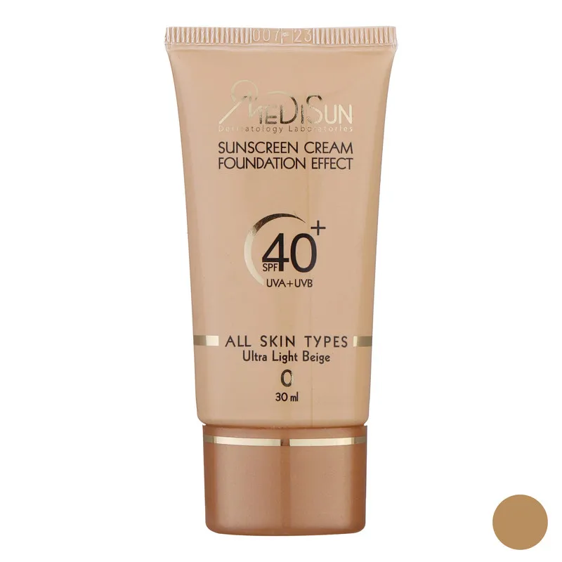 کرم ضدآفتاب رنگی مدیسان مدل Ultra Light Beige SPF40 مناسب انواع پوست، حجم 30 میلیلیتر