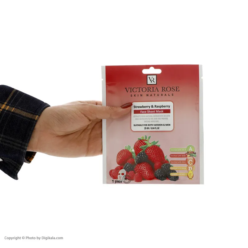 ماسک صورت ویکتوریا رز مدل Strawberry Raspberry حجم 25 میلی لیتر - تصویر 3