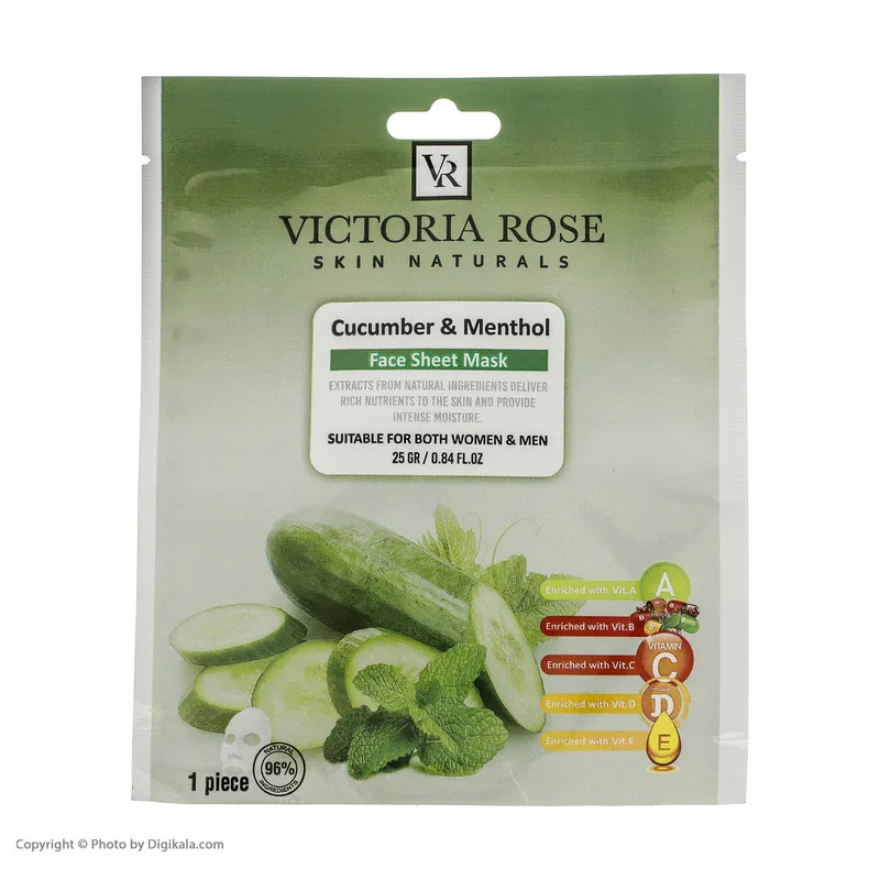 ماسک صورت ویکتوریا رز مدل Cucumber Menthol حجم 25 میلی لیتر - تصویر 2