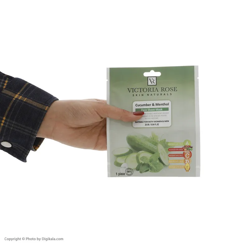 ماسک صورت ویکتوریا رز مدل Cucumber Menthol حجم 25 میلی لیتر - تصویر 3