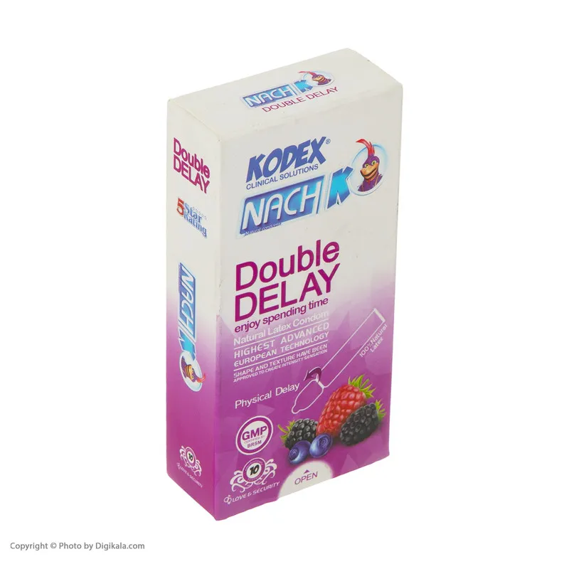کاندوم تاخیری ناچ کودکس مدل Double Delay بسته 10عددی - تصویر 3