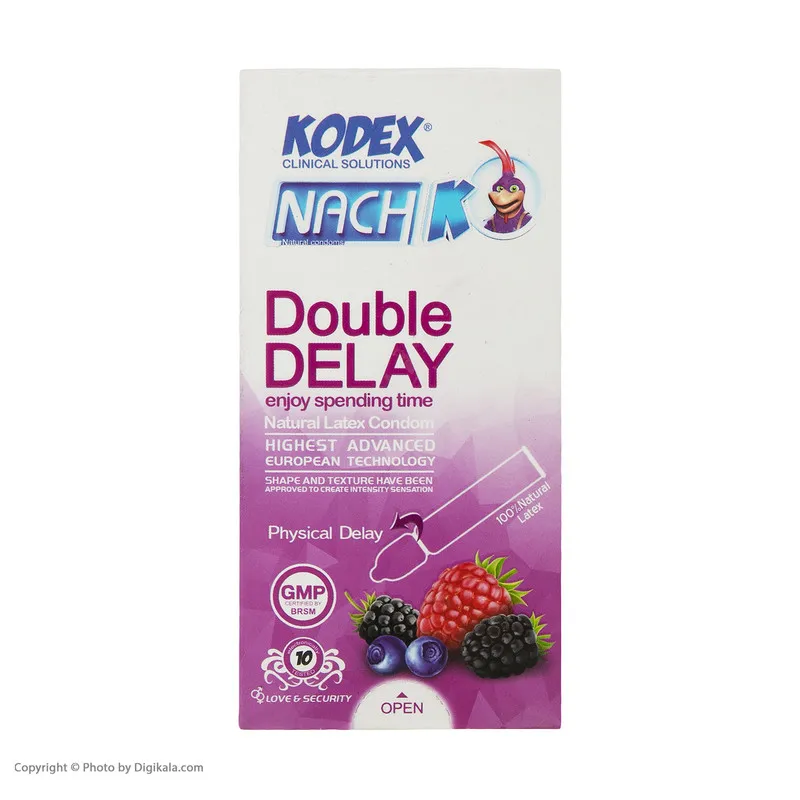 کاندوم تاخیری ناچ کودکس مدل Double Delay بسته 10عددی - تصویر 4