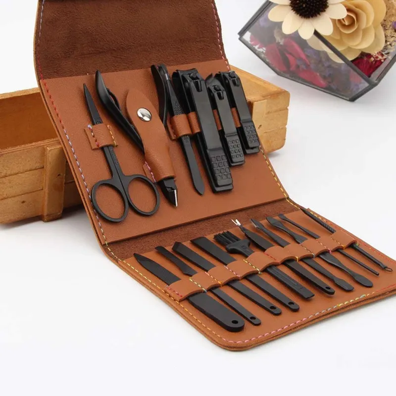 ست مانیکور و پدیکور مدل 16-Leather مجموعه 16 عددی - تصویر 2