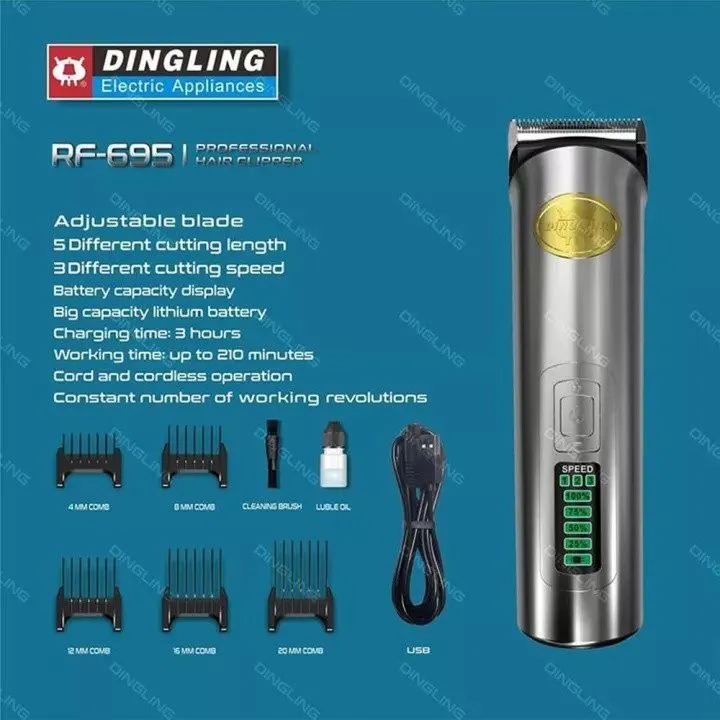 ماشین اصلاح موی سر و صورت دینگ لینگ مدل Rf-695 - تصویر 4
