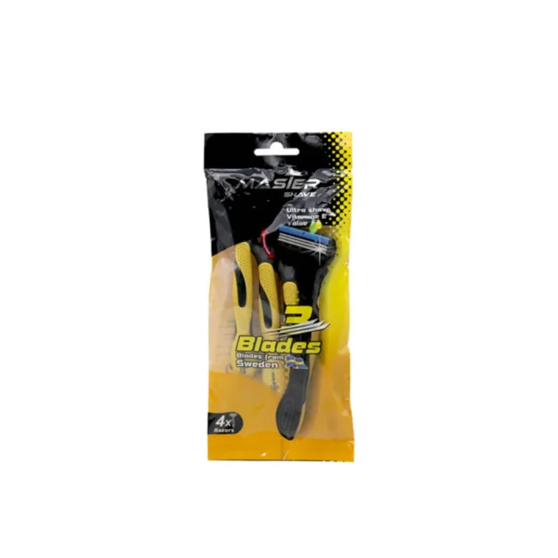 خودتراش مستر شیو مدل 3 blades بسته 4 عددی - تصویر 2