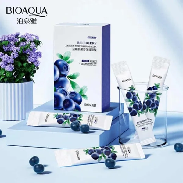 ماسک صورت بایو آکوا مدل Blueberry حجم 4 میلی لیتر بسته 20 عددی - تصویر 2