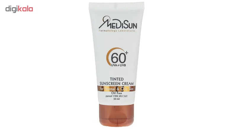 کرم ضد آفتاب رنگی مدیسان SPF 60 مدل Tinted مناسب پوستهای چرب و معمولی حجم 50 میلیلیتر - تصویر 4