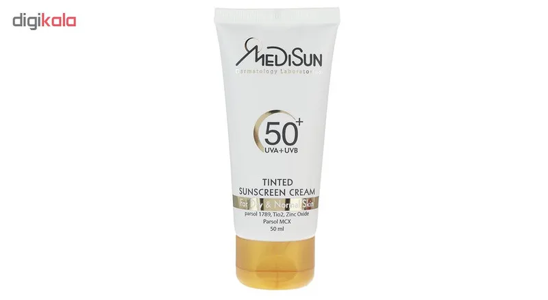 کرم ضد آفتاب رنگی مدیسان SPF 50 مدل Tinted مناسب پوستهای خشک و معمولی حجم 50 میلیلیتر - تصویر 5