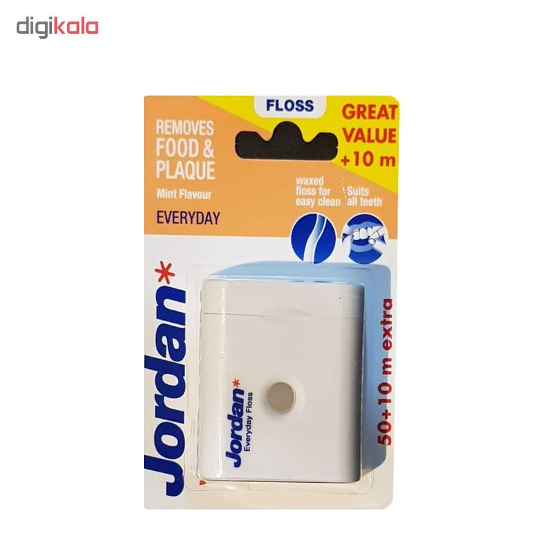 نخ دندان جردن مدل everyday floss طول 50 متر، 10 متر رایگان - تصویر 2
